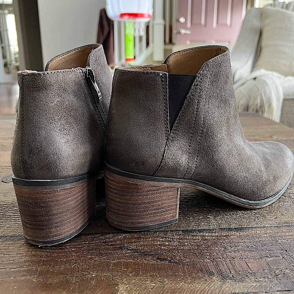 Leather upper grey/beige Boots